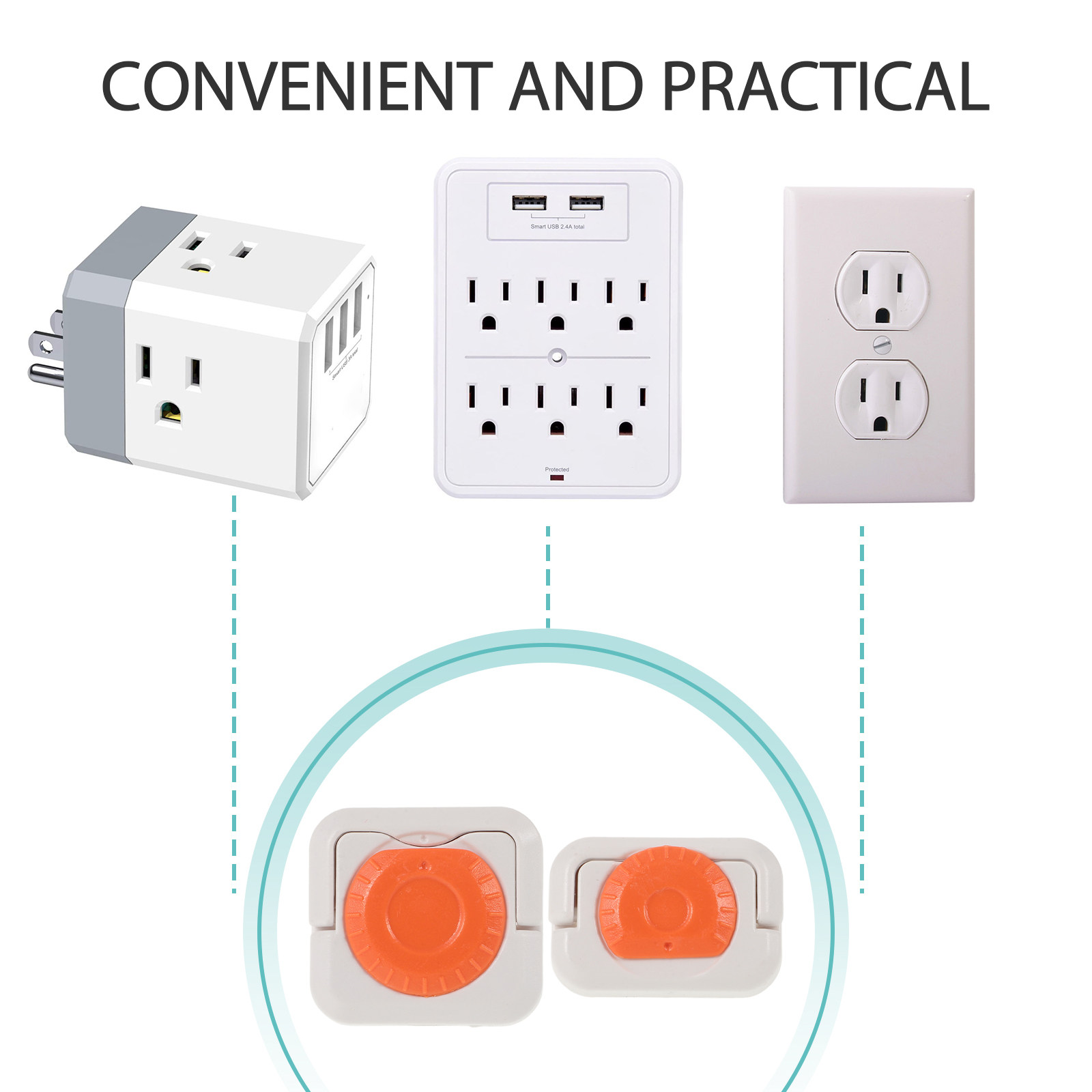24 шт. универсальных оранжевых – обзор и цена Outlet Cover Baby