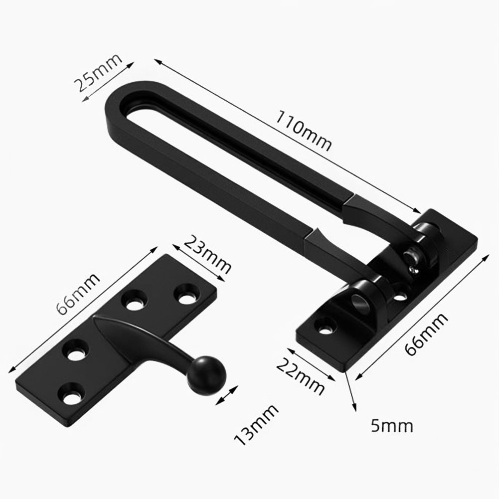 Черный цинковый сплавной дверн – обзор и цена Security Chain Door