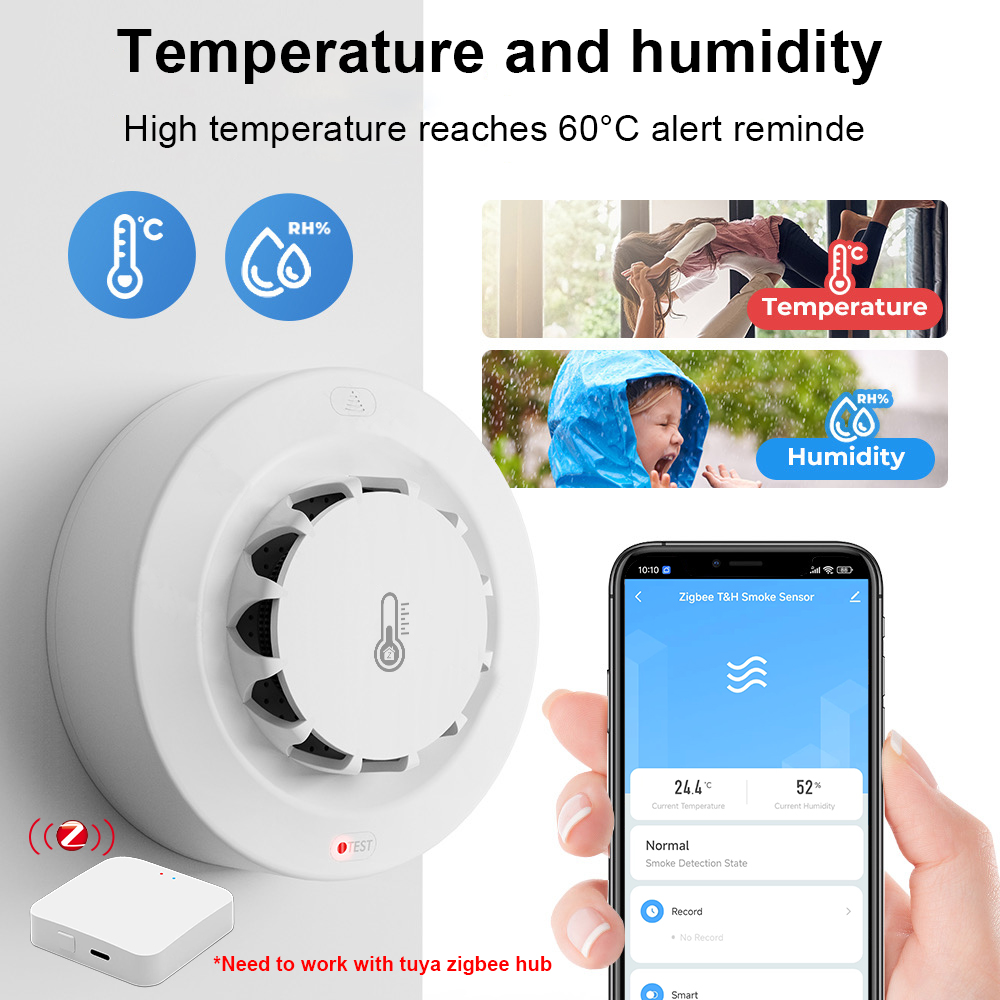 Tuya Zigbee BT Двое подключени – обзор и цена Smoke Detector Interconnected